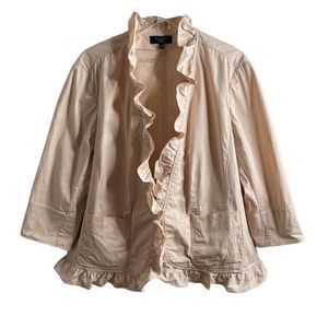 Talbots Blush Pink Ruffles Jacket 18W